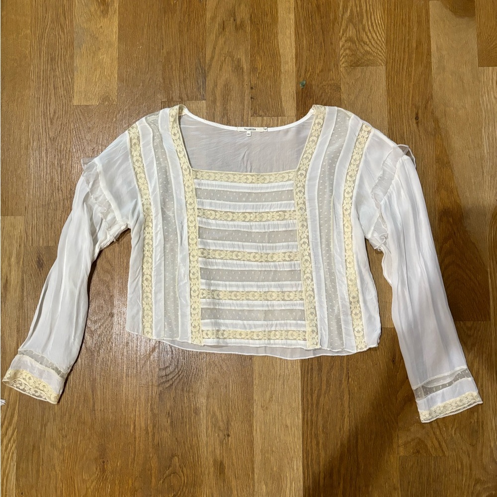 Lace white blouse